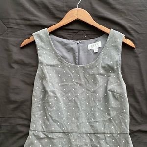 Gray polkadot dress